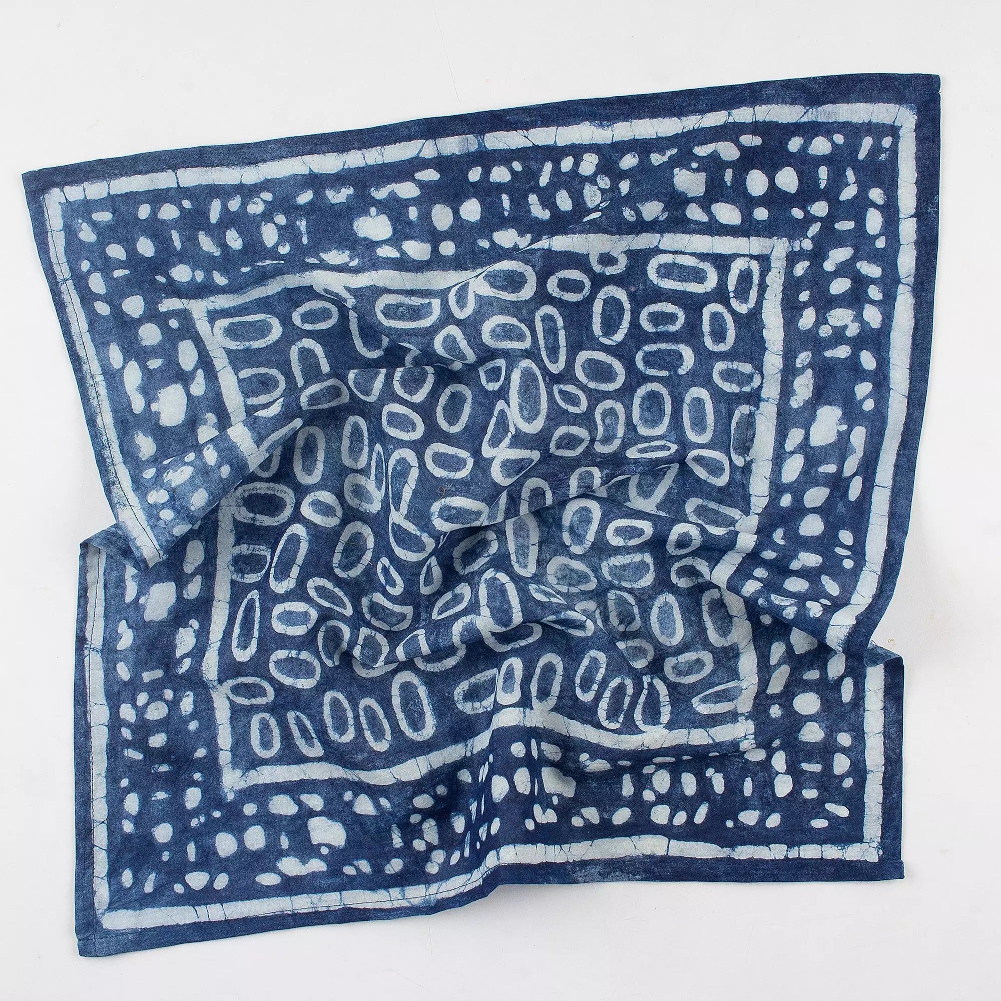Blue Bandana Cotton Hand Block Print for Women 598